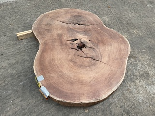 Guyana Teak houten schijf 1100mm